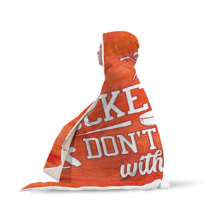 Hockey Mom "Don't Puck With Me" Hooded Blanket