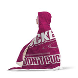 Hockey Mom "Don't Puck With Me" Hooded Blanket